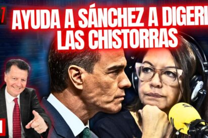 La masajista Àngels Barceló ayuda a Sánchez a digerir las chistorras