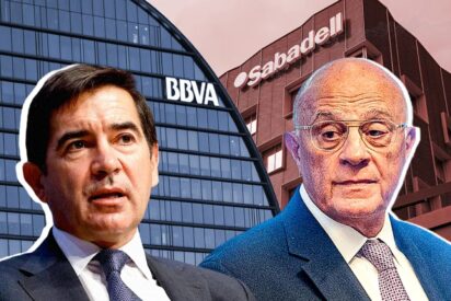Carlos Torres (presidente de BBVA) y Josep Oliu (Banco Sabadell)