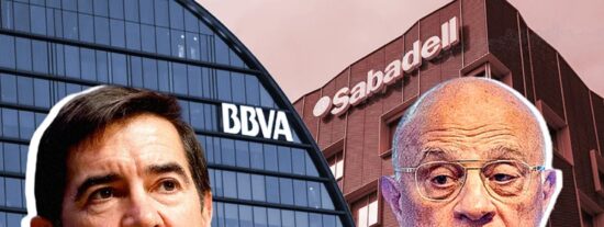 Carlos Torres (presidente de BBVA) y Josep Oliu (Banco Sabadell)