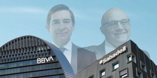 Carlos Torres (presidente de BBVA) y Josep Oliu (Banco Sabadell)