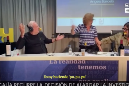 Una tertuliana de la SER se larga directo cuando el 'gallina' Aroca se pone a cacarear